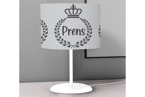 GRİ PRENS DİJİTAL BASKILI ABAJUR