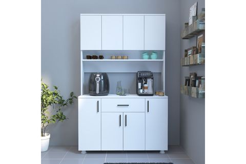 BELİNDA KAHVE KÖŞESİ MUTFAK DOLABI ÇOK AMAÇLI DOLAP BEYAZ