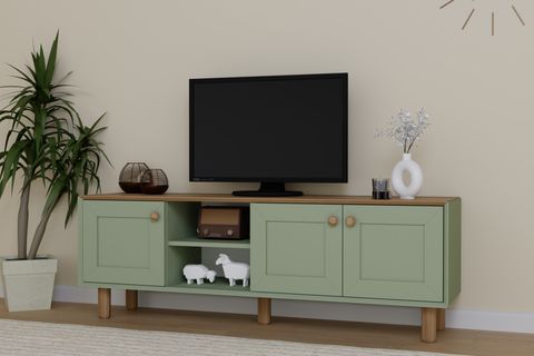 BOHEM SERİSİ TV ÜNİTESİ, NATURA  KÜL YEŞİLİ