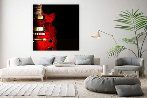 TABLOLIFE KIRMIZI ELEKTRO GİTAR KANVAS TABLO, 100X150