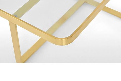 AULA DİKDÖRTGEN ORTA SEHPA GOLD PİRİNÇ