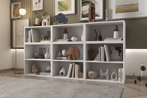 LEKSA RAFLI KİTAPLIK 200 CM BEYAZ KTP-1393