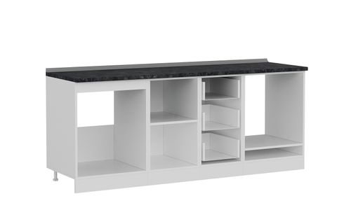 MİNAR 205 CM MUTFAK DOLABI BEYAZ DORE 205-D3-ALT MODÜL