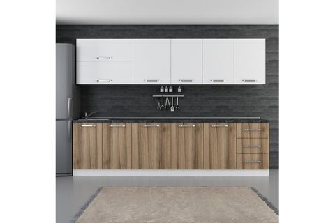 MİNAR BADE 300 CM MUTFAK DOLABI BEYAZ DORE 300-D1