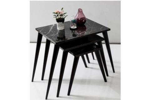 ELYA ZİGON SEHPA, SİYAH MERMER