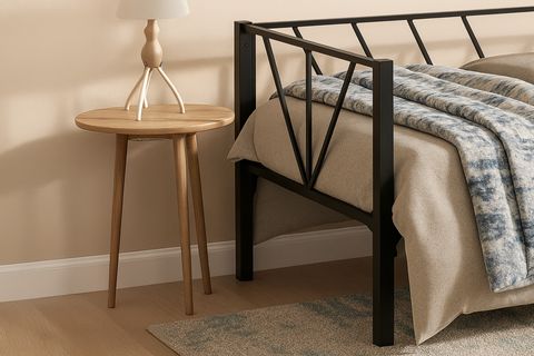 ALCHERA DAYBED METAL KARYOLA, SİYAH, 90X190