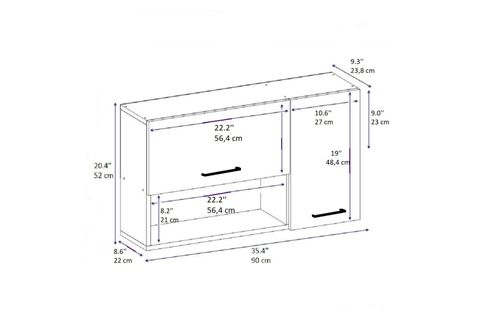 AKASYA ÇOK AMAÇLI DOLAP,  SAFİRMEŞE ANTRASİT