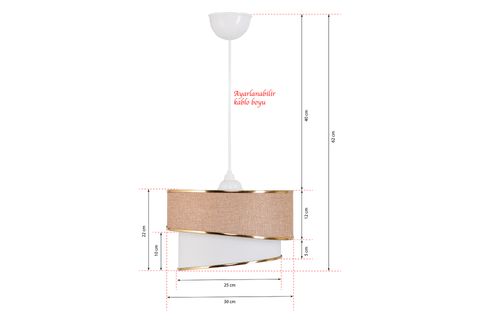 EVLİGHT ASİMETRİK SARKIT, TEKLİ, KUMBEJİ