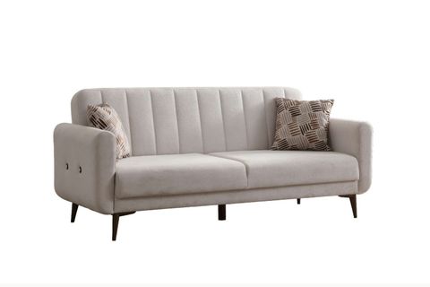 BONA ÜÇLÜ KOLTUK, CEVİZ AYAK, BEJ