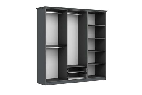 LİVO GARDIROP, ANTRASİT, 6 KAPAKLI