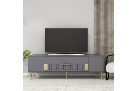 DEKOLP TV SEHPASI, 4CT, ANTRASİT ALTIN