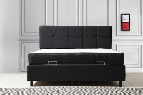 VİTALİA ÇİFT KİŞİLİK BAZA+BAŞLIK+YATAK, ANTRASİT, 150X200