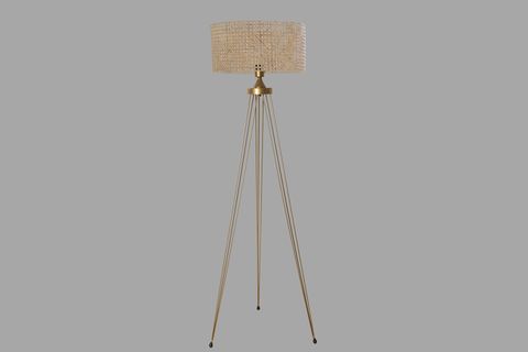 LUMEXX STAR SİLİNDİR RATTAN ABAJURLU LAMBADER, ESKİTME