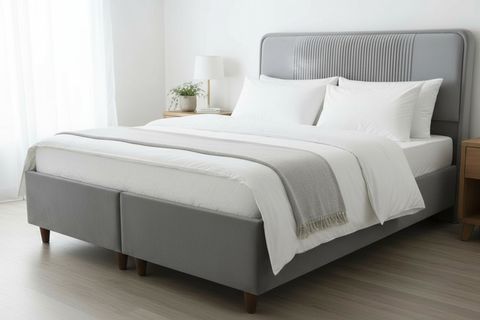 LUNA NUVA BAZA VE BAŞLIK SETİ, AÇIK GRİ, 150X200