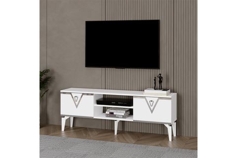 YENGİ TV ÜNİTESİ, BEYAZ GÜMÜŞ