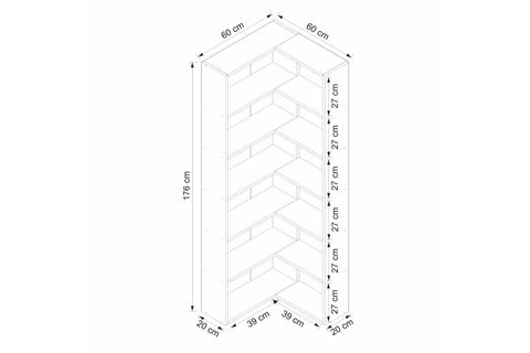 ADEL KÖŞE KİTAPLIK, BEYAZ, SET 5