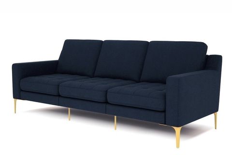 Üçlü Koltuk - Metal Altın Ayak