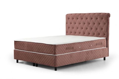 SONATA GÜL ÇİFT KİŞİLİK BAZA+BAŞLIK+YATAK, GÜL KURUSU, 120X200