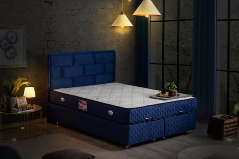 DİEGO NEW BAZA BAŞLIK VE YATAK SETİ, LACİVERT, 90X190