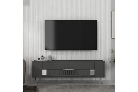 RETROLP TV SEHPASI, 4CT, ANTRASİT GÜMÜŞ