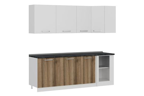 MİNAR 225CM KÖŞE MUTFAK DOLABI BEYAZ DORE K225D1