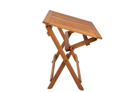 DOĞAL AHŞAP BALKON BAHÇE MASA GRANDE SANDALYE SETİ, KAHVERENGİ, 70X120 CM