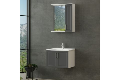 SANYA BANYO DOLABI 65CM AS2K 1K1A ETJ BEYAZ ANTRASİT