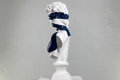 DAVID BLUE WAVE POP ART DEKORATİF ROMA YUNAN HEYKELLERİ