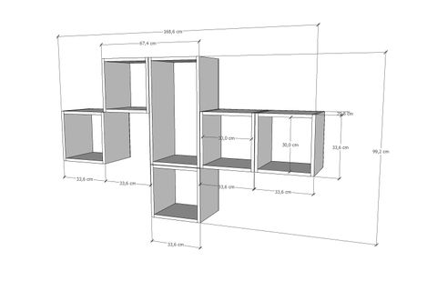 AYDIN KİTAPLIKLI RAF, NRG-DVR-1009