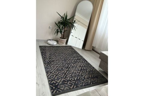 BONİTO DOKUMA KAYMAZ TABANLI KİLİM, ANTRASİT, 100X300