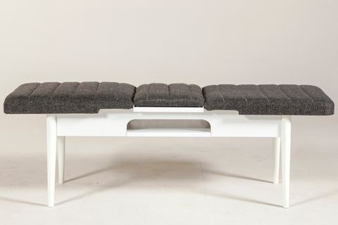 Sembol Açılır Sırtlı Bench Beyaz Antrasit
