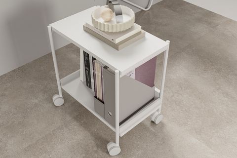 LAGOMOOD ELLA ÇALIŞMA MASASI VE TEKERLEKLİ SEHPA TAKIM, BEYAZ, 150 CM