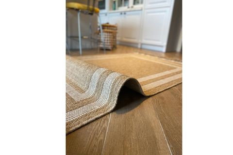 HALIMAX İNDİA JÜT HALI 668, BEYAZ ÇERÇEVELİ, 100X300