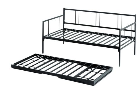 FORTE DAYBED YAVRULU METAL KARYOLA, SİYAH, 90X190