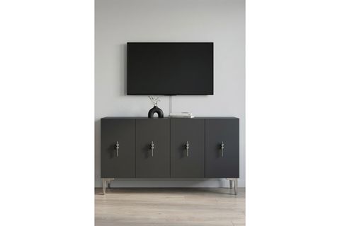 SALKIM KONSOL VE TV SEHPASI ANTRASİT SİLVER 120 CM KA1217AS