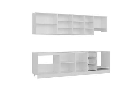 MİNAR LOTUS 290 CM MUTFAK DOLABI BEYAZ DORE 290-D8