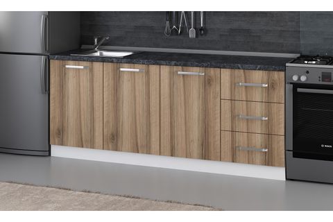 MİNAR 200 CM MUTFAK DOLABI BEYAZ DORE 200-D2-ALT MODÜL