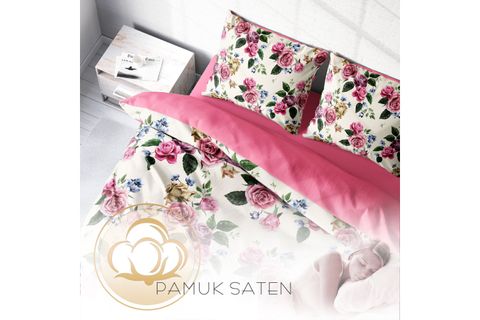 MONOHOME PİNKROSE 3D DİJİTAL BASKILI ÇİFT KİŞİLİK NEVRESİM TAKIMI, 200X220 CM
