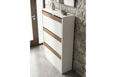 NOVA DÜŞER KAPAKLI AYAKKABILIK, 3 BÖLMELİ, CEVİZ