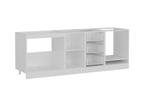 MİNAR 230 CM MUTFAK DOLABI BEYAZ 230-B6-ALT MODÜL
