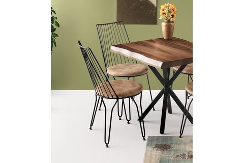 KEOPS MASA VE ADA METAL SANDALYE TAKIMI, 90X90