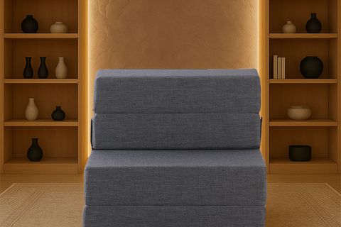 VALERIA KATLANIR YATAKLI TEKLİ KOLTUK, GRİ