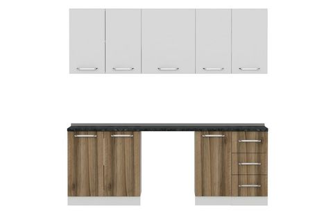 MİNAR 220 CM MUTFAK DOLABI BEYAZ DORE 220 D11
