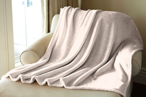 BEJ DÜZ RENK BASKILI WELSOFT TV BATTANİYESİ, 130X170