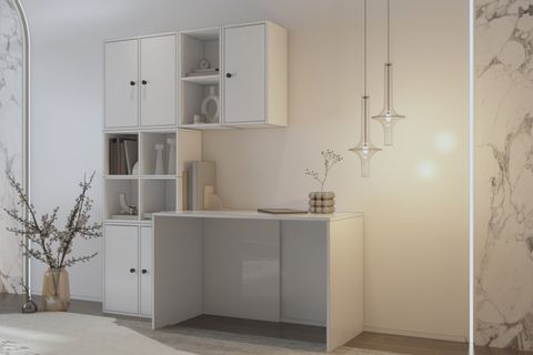 BK ÇALIŞMA MASASI, 5 KAPAKLI VE ÇOK BÖLMELİ