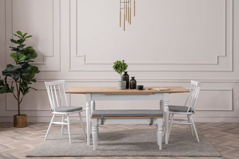 VENEDİK ÇİZİLMEZ MASA VE BENCH TAKIMI, 120X80