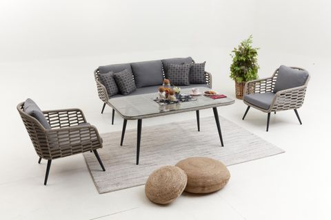ARORA RATTAN ÜÇLÜ BAHÇE OTURMA GRUBU