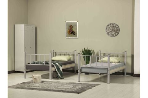 YURT METAL RANZA, GRİ, 90X200