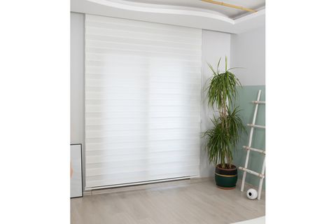 MESHA ZEBRA STOR PERDE MİKRO PLİSELİ BEYAZ 160X200 CM