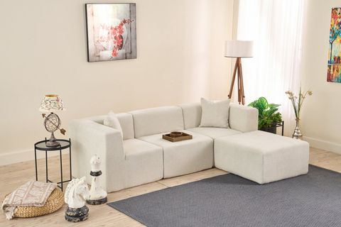RAKS SERİSİ MODULER FULL SÜNGER KÖŞE KOLTUK, SAĞ VE SOL, KREM